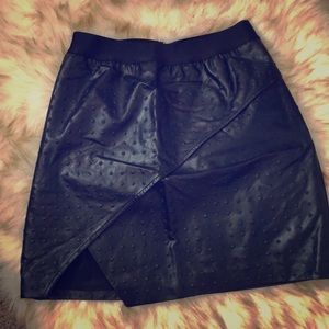 Black pleather Bebe Skirt Size Small